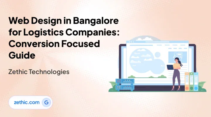 web design in Bangalore for logistics companies focused on conversions with UI UX design and website design and development by Zethic Technologies